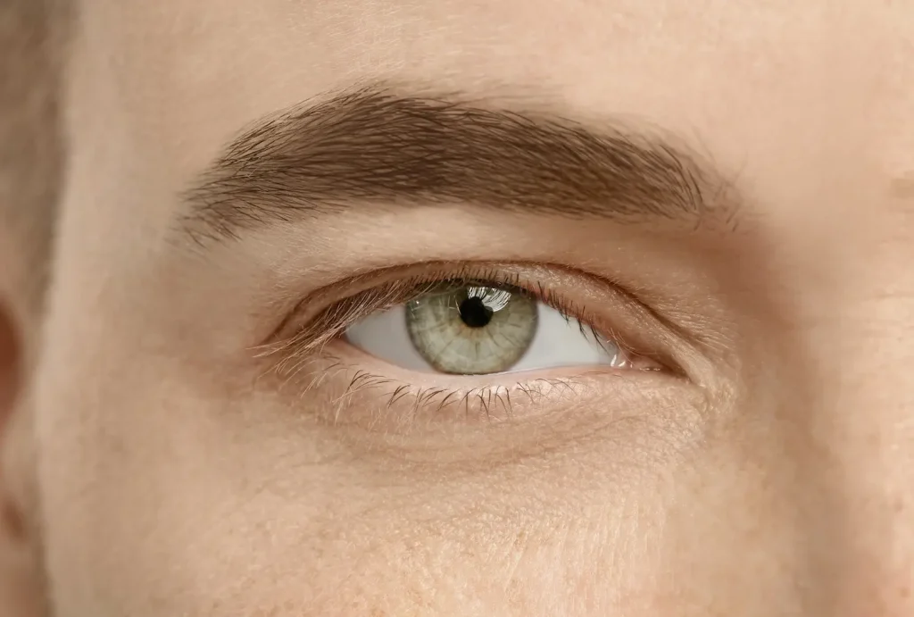 男性の眉毛のアップ写真